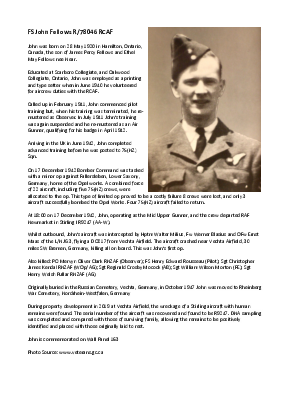 A preview of a PDF biography for Fellows, John